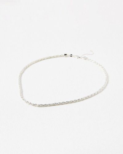 Oliver Bonas Megan Looped Links Plated Chain Necklace - White
