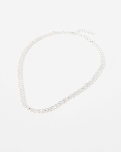 Oliver Bonas Celyn Ornate Chain Necklace - White