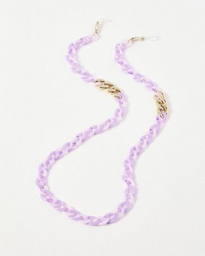 Oliver Bonas Violet Chunky Chain Sunglasses Chain - Pink