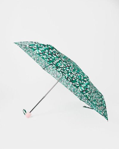 Oliver Bonas Painterly Animal Print Umbrella - Green