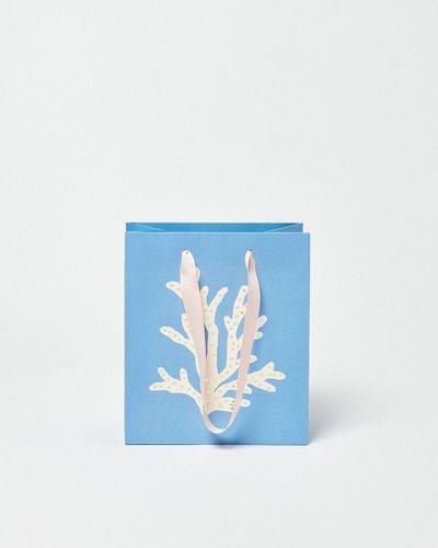 Oliver Bonas Coral Gift Bag Medium - Blue