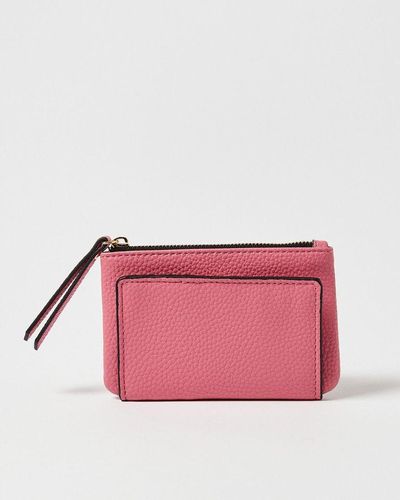 Oliver Bonas Millie Zipped Pouch - Pink