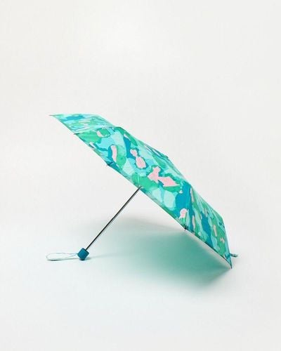 Oliver Bonas & Pink Abstract Umbrella - Blue
