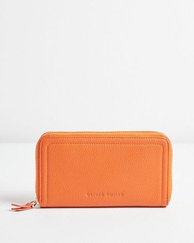 Oliver Bonas Maddie Rectangular Zipped Wallet - Orange
