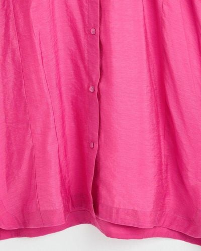 Oliver Bonas Sheer Longline Shirt - Pink