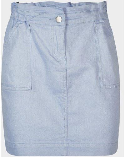 Oliver Bonas Zipper Through Mini Skirt - Blue