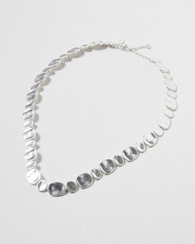 Oliver Bonas Lud Pebble Metallic Collar Necklace