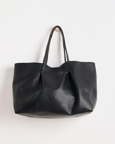 Oliver Bonas Aria Slouch Tote Bag - Black