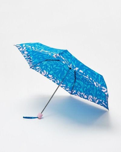 Oliver Bonas Brushed Animal Print Umbrella - Blue
