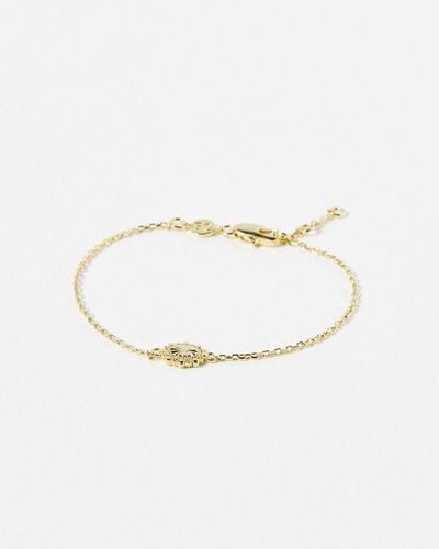 Oliver Bonas Marie Vintage Detail Chain Bracelet - White