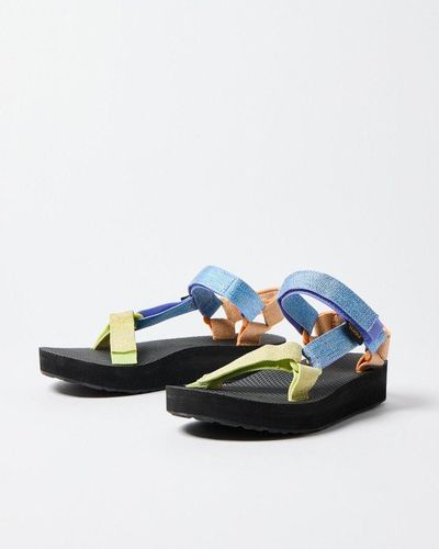 Oliver Bonas Teva Chunky Midform Universal Metallic Lilac Sandals - Blue
