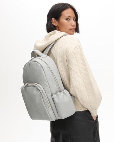 Oliver Bonas Zipped Multi Pocket Grey Backpack