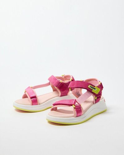 Oliver Bonas Hoff Island Akamaru Pink Chunky Sandals