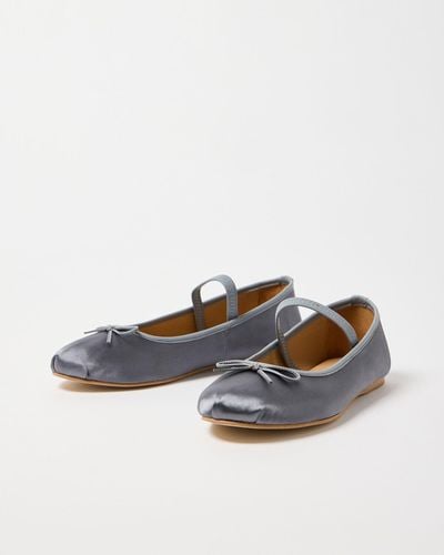 Alohas Odette Mary Jane Ballet Flats, Size Uk 3 - Grey
