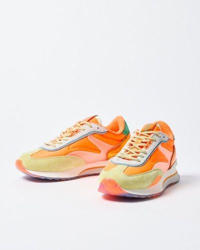 Oliver Bonas Hoff Passion Fruit Leather Sneakers - Orange