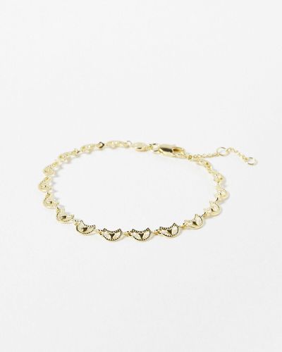 Oliver Bonas Amaryllis Ornate Chain Bracelet - Natural