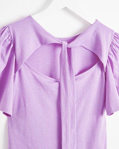 Oliver Bonas Tie Back Lilac T-shirt - Purple