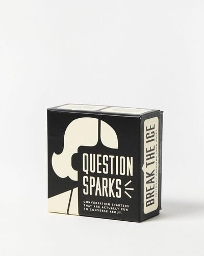 Oliver Bonas Question Sparks Cards - Black