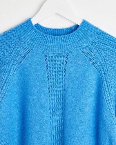 Oliver Bonas Stitch Knitted Sweater - Blue