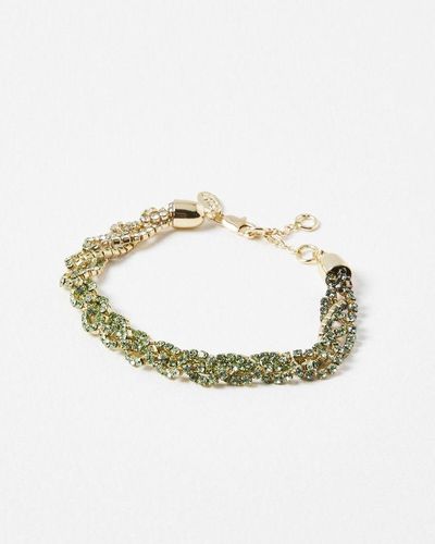 Oliver Bonas Cascade Ombre Glass Twisted Chain Bracelet - Metallic