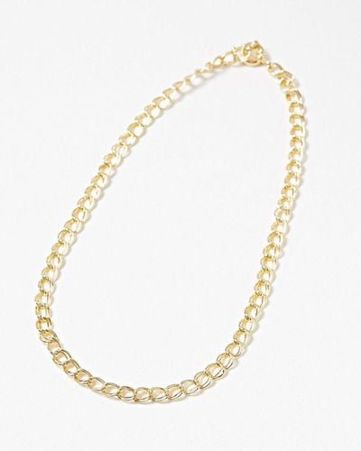 Oliver Bonas Estelle Chunky Link Plated Chain Necklace - Metallic