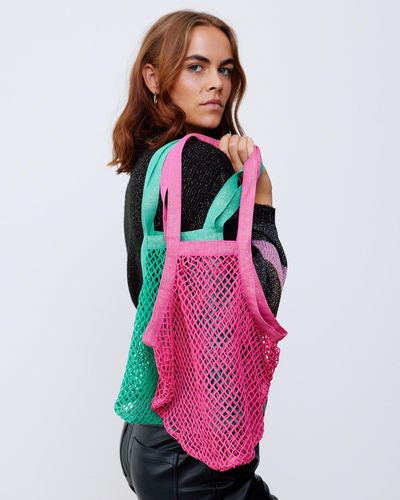 Oliver Bonas Sparkle Net Shopper Bag - Pink