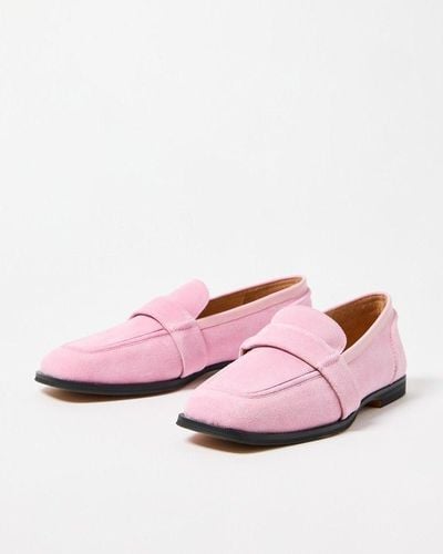 Oliver Bonas Shoe The Bear Erika Saddle Suede Loafers - Pink