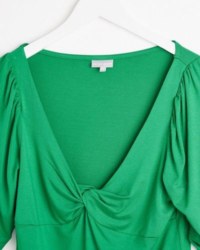 Oliver Bonas Knot Jersey Top - Green