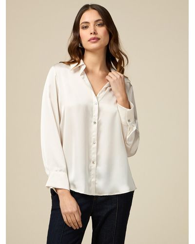 Oltre Camicia in raso - Bianco