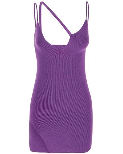 Laneus Knit Mini Dress - Purple