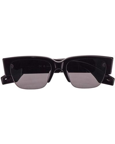 Alexander McQueen Graffiti Square Sunglasses - Black