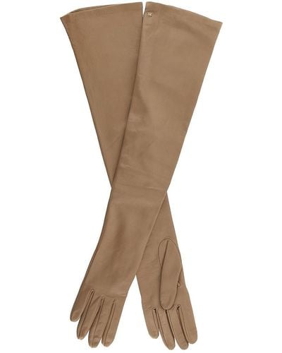 Max Mara Leather Gloves - Brown