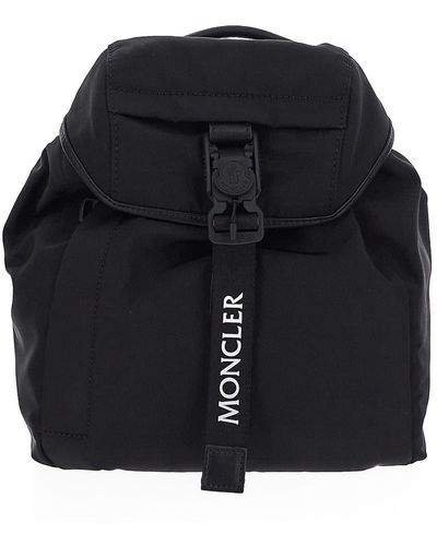 Moncler Logo Printed Backpack - Blue
