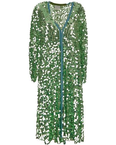 Forte Forte Kimono With Statement Sequins - Green