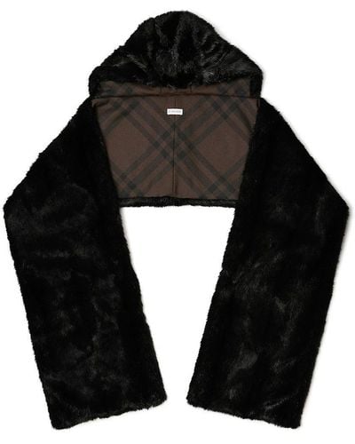 Burberry Fur Scarf - Black