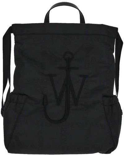 JW Anderson Logo-print Anchor Backpack - Black