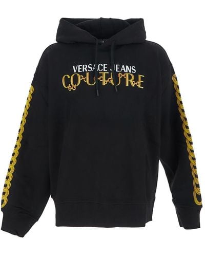 Versace Jeans Couture Logo Chain Print Sweatshirt - Black