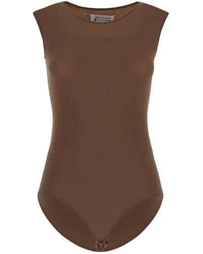 Maison Margiela Technical Jersey Bodysuit - Brown