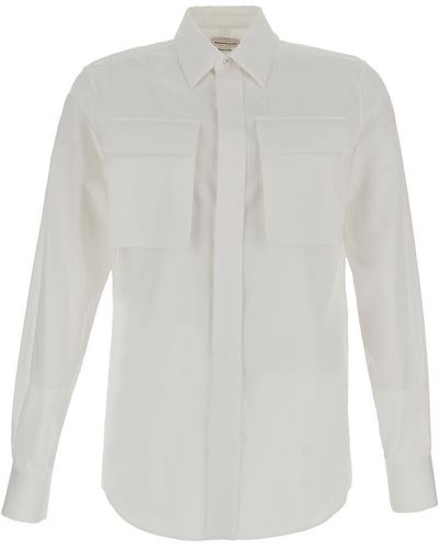 Alexander McQueen Military Pocket Shirt - White