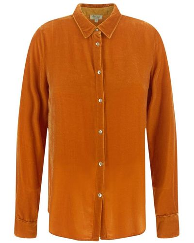 HER SHIRT HER DRESS Iris Shirt - Orange