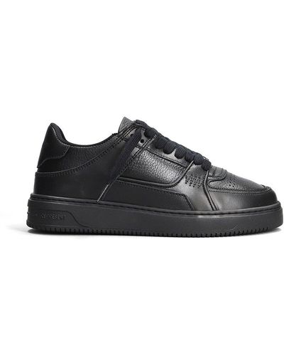 Represent Leather Trainers - Black