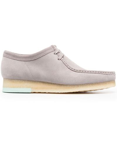 Clarks Lace-up Suede Boat Shoes - Gray