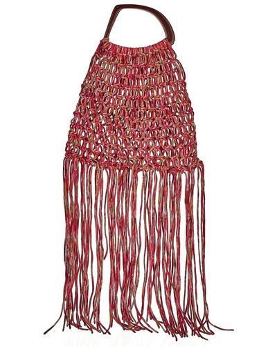 Dries Van Noten Knitted Handbag - Red
