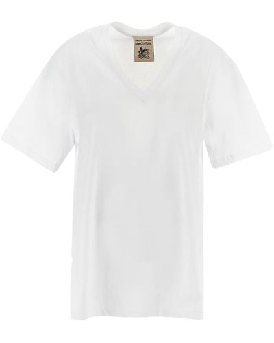 Semicouture V-neck T-shirt - White