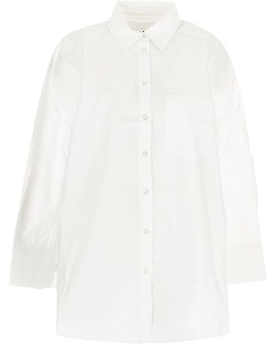 Remain Pleated Back Shirt - White