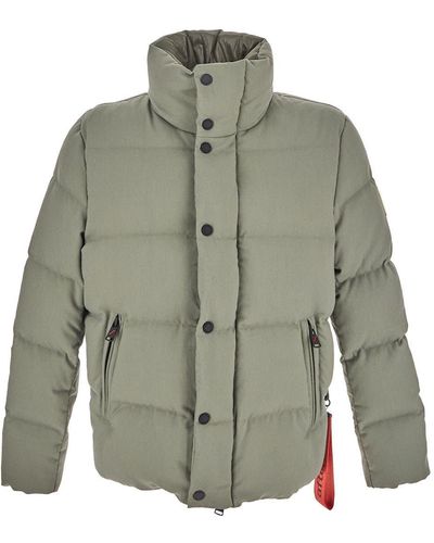 AFTER LABEL Gray Puffer Jacket - Green
