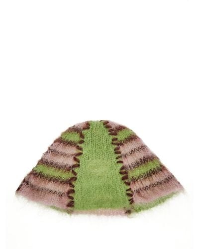 Marni Mohair Knit Hat - Green