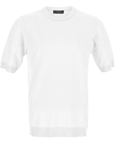 Ballantyne Knit Crew Neck T-shirt - White