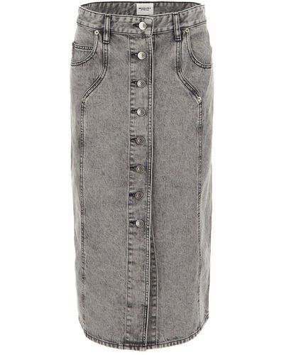 Isabel Marant Vandy Midi Skirt - Grey