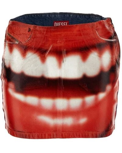 DIESEL Mouth Skirt - Red